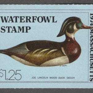 Scott# MA1 "1974 MASSACHUSETTS STATE DUCK" MNH, NICELY CENTERED