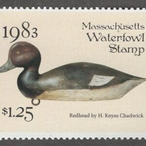 Scott# MA10 "1983 MASSACHUSETTS STATE DUCK" MNH, NICELY CENTERED