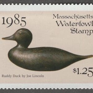 Scott# MA12 "1985 MASSACHUSETTS STATE DUCK" MNH, NICELY CENTERED