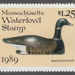 Scott# MA16 "1989 MASSACHUSETTS STATE DUCK" MNH, NICELY CENTERED