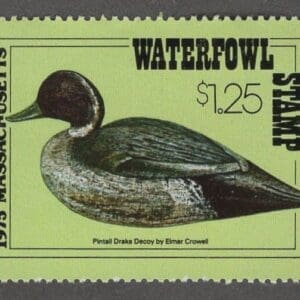 Scott# MA2 "1975 MASSACHUSETTS STATE DUCK" MNH, NICELY CENTERED