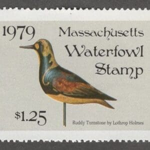 Scott# MA6 "1979 MASSACHUSETTS STATE DUCK" MNH, NICELY CENTERED