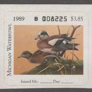 Scott# MI14 "1989 MICHIGAN STATE DUCK" MNH, NICELY CENTERED