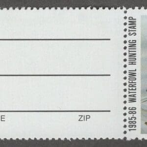 Scott# OK6 "1985 OKLAHOMA STATE DUCK" MNH WITH TAB, NICELY CENTERED