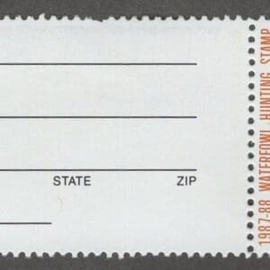 Scott# OK8"1987 OKLAHOMA STATE DUCK" MNH WITH TAB, NICELY CENTERED