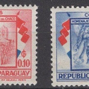 PARAGUAY CHACO WAR HEROES MNH SINGLES, NICELY CENTERED