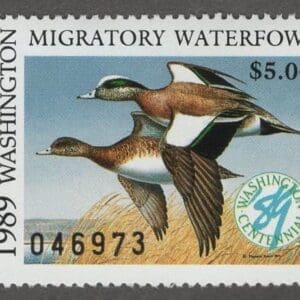 Scott# WA4" 1989 WASHINGTON STATE DUCK" MNH, NICELY CENTERED