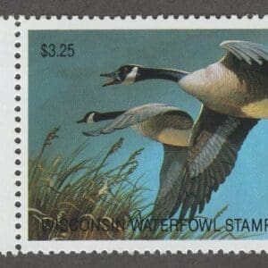 Scott# WI10 "1987 WISCONSIN STATE DUCK" MNH, NICELY CENTERED