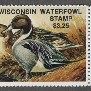 Scott# WI5 "1982 WISCONSIN STATE DUCK" MNH, NICELY CENTERED