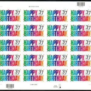 Scott# 3695 "HAPPY BIRTHDAY" 2002 MNH SHEET (20) NICELY CENTERED