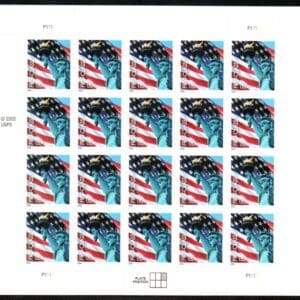 Scott# 3966 "LADY LIBERTY & FLAG" 11.25 x 10.75 S/A MNH SHEET (20)