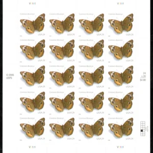 Scott# 4001 "COMMON BUCKEYE" DIE CUT 11 MNH FULL SHEET (20)