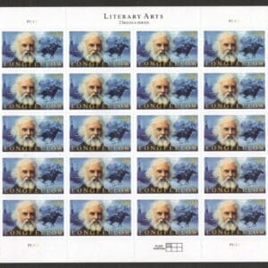 Scott# 4124 "HENRY WADSWORTH LONGFELLOW- POET" MNH SHEET (20)