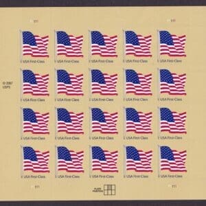 Scott# 4130 "AMERICAN FLAG" MNH FULL SHEET (20) NICELY CENTERED