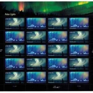 Scott# 4203-04 "POLAR LIGHTS" S/A SHEET (20) MNH, NICELY CENTERED