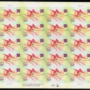 Scott# 4334 "OLYMPIC GAMES-GYMNAST" MNH SHEET (20) NICELY CENTERED