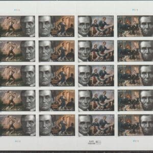 Scott# 4380-83 "ABRAHAM LINCOLN" MNH FULL SHEET (20) NICELY CENTERED