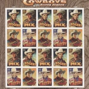 Scott# 4446-49 "COWBOYS of the SCREEN" S/A MNH FULL SHEET (20)