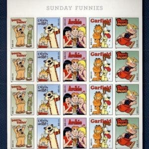 Scott# 4467-71 "SUNDAY FUNNIES" S/A MNH FULL SHEET (20)