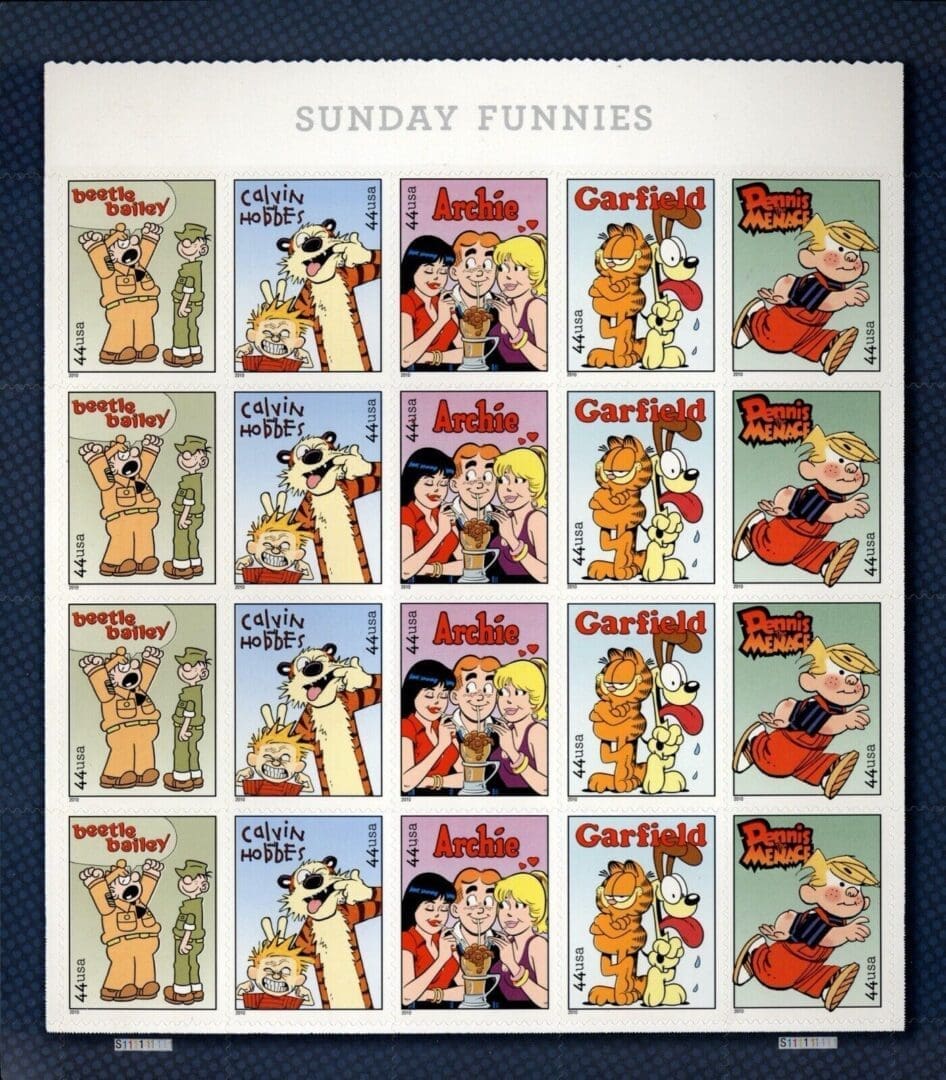 Scott# 4467-71 "SUNDAY FUNNIES" S/A MNH FULL SHEET (20)