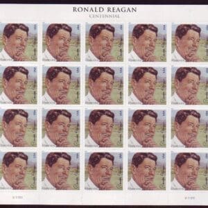 Scott# 4494 "RONALD REAGAN" MNH SHEET (20) NICELY CENTERED