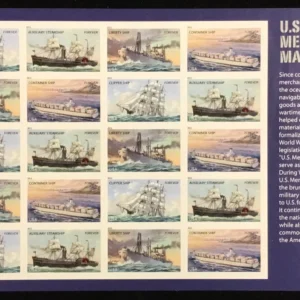 Scott# 4548-51 "MERCHANT MARINE" S/A FULL SHEET (20) MNH