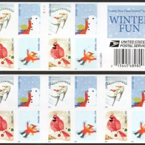 Scott# 4937-40 "WINTER FUN" S/A BOOKLET PANE (20) MNH