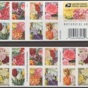 Scott# 5042-51 "BOTANICAL ART" S/A BOOKLET PANE (20) MNH