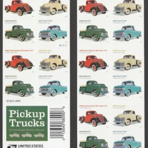 Scott# 5101-04 "CLASSIC PICK-UP TRUCKS" S/A BOOKLET PANE (20) MNH