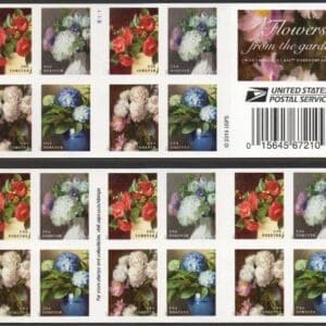 Scott# 5237-40 FLOWERS FROM THE GARDEN S/A BOOKLET PANE (20) MNH