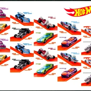 Scott# 5321-30 "HOT WHEELS" FULL SHEET (20) WITH HEADER, MNH