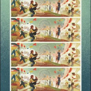 Scott# 5401-04 "STATE & COUNTY FAIRS" MNH PANORAMA SE-TENANT SHEET (20)