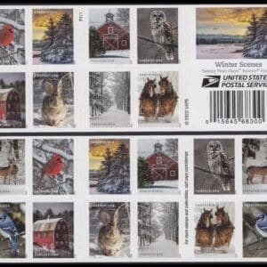 Scott# 5532-41 "WINTER SCENES" S/A BOOKLET PANE (20) MNH