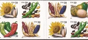 Scott# 4008-12 / BK302 AMERICAN CROPS UNEXPLODED BOOKLET (20) (2X6)+(2X4) PANES