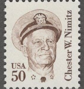 Scott# 1869f "CHESTER W NIMITZ-WWII ADMIRAL" BLOCK TAGGING, MNH