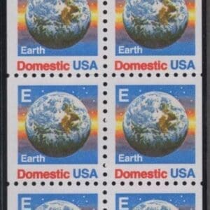 Scott# 2282a "E RATE EARTH STAMP" UNFOLDED BOOKLET PANE (10) P# 2122
