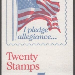 Scott# 2593a BK196 "PLEDGE of ALLEGIANCE" BLACK NUMERAL INTACT BOOKLET (20)