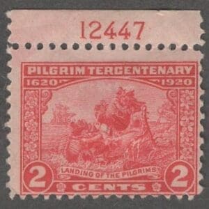 Scott# 549 "PILGRIM TERCENTENARY" MINT PLATE # SINGLE