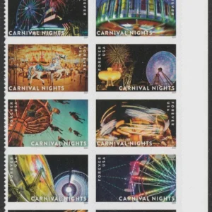 Scott# 5855-64 "CARNIVAL NIGHTS" MNH PLATE BLOCK (10) NICELY CENTERED - Image 2