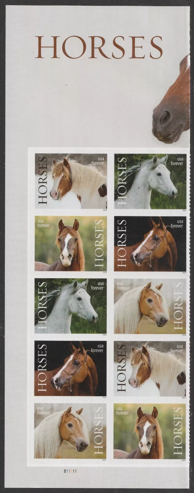 Scott# 5891-95 "HORSES" MNH PLATE BLOCK (10) NICELY CENTERED