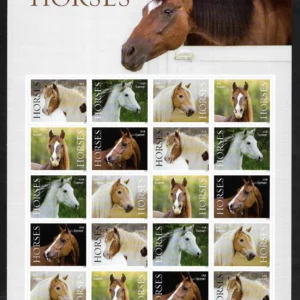 Scott# 5891-95 "HORSES" MNH FULL SHEET (20) NICELY CENTERED