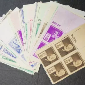 Scott# 859-93 "FAMOUS AMERICANS" MNH COMPLETE PLATE BLOCKS (4) SET (X35)