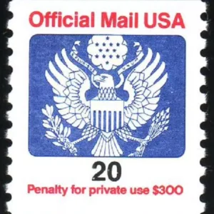 Scott# O138B "OFFICIAL MAIL" MNH COIL SINGLE, NICELY CENTERED