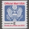 Scott# O140 "OFFICIAL MAIL" MNH "E" RATE COIL SINGLE, NICELY CENTERED