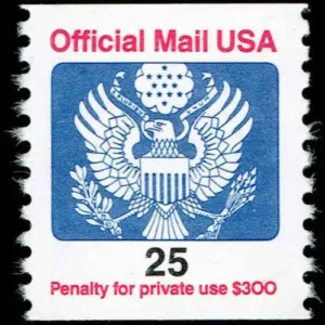 Scott# O141 "OFFICIAL MAIL" MNH COIL SINGLE, NICELY CENTERED