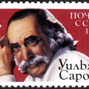 RUSSIA Scott# 6002 "WILLIAM SAROYAN - PLAYWRIGHT" MNH SINGLE, NICELY CENTERED