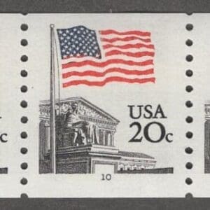 Scott# 1895a "FLAG OVER SUPREME COURT" MNH PNC(3) PLATE #10