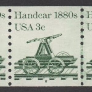 Scott# 1898 "HANDCAR" MNH PNC5, PLATE #2 WITH LINE PAIR, NICELY CENTERED