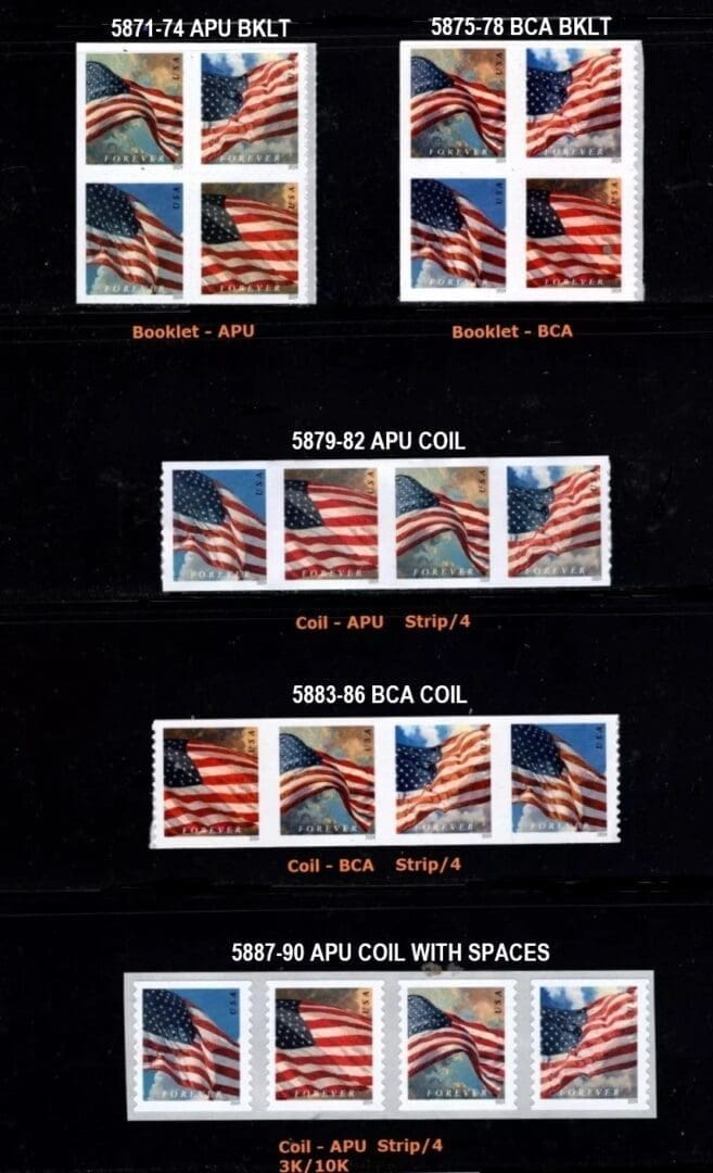 Scott# 5871-5190 "2024 FLAGS" MNH ALL (20) VARIETIES IN BOOKLET BLOCKS & STRIPS