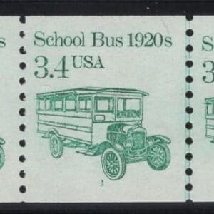 Scott# 2123 "SCHOOL BUS" MNH PNC5, PLATE#1, NICELY CENTERED